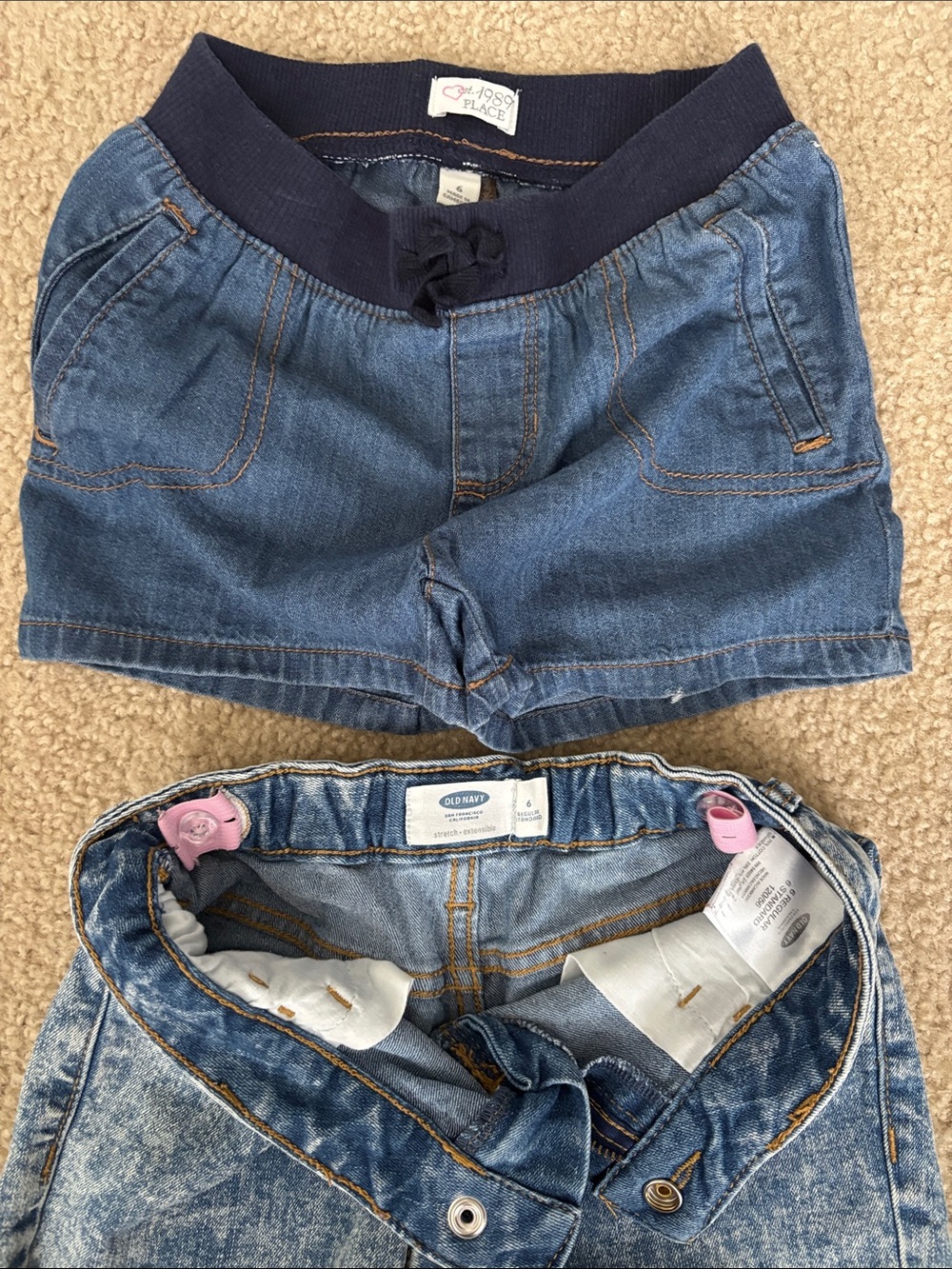Bundle of 6 Girls Denim Jean Shorts - Size 6 - H&M, Children’s Place, Old Navy - Picture 10 of 10